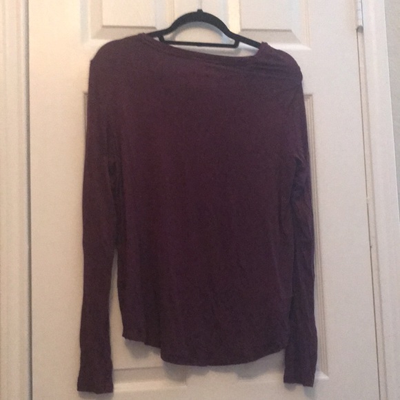 long sleeve maroon tee - Picture 2 of 3